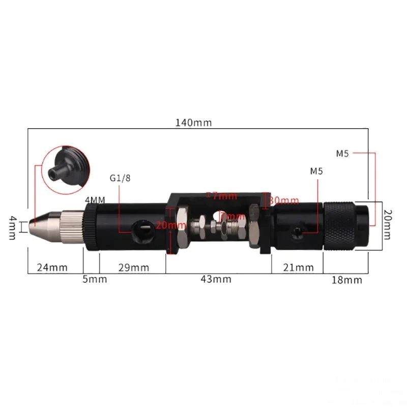MY-S221 High Precision Thimble Dispensing Valve Adjustable Single Liquid Return Valve Glue Pneumatic Dispensing Tool