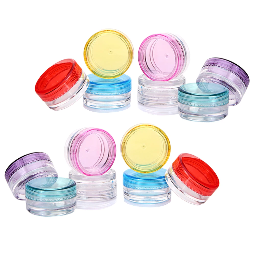 

55 Pcs Empty Bottles Glass Jars Containers Lotion Bottle Portable Travel Size Reusable Eco Friendly Cream Jars Plastic