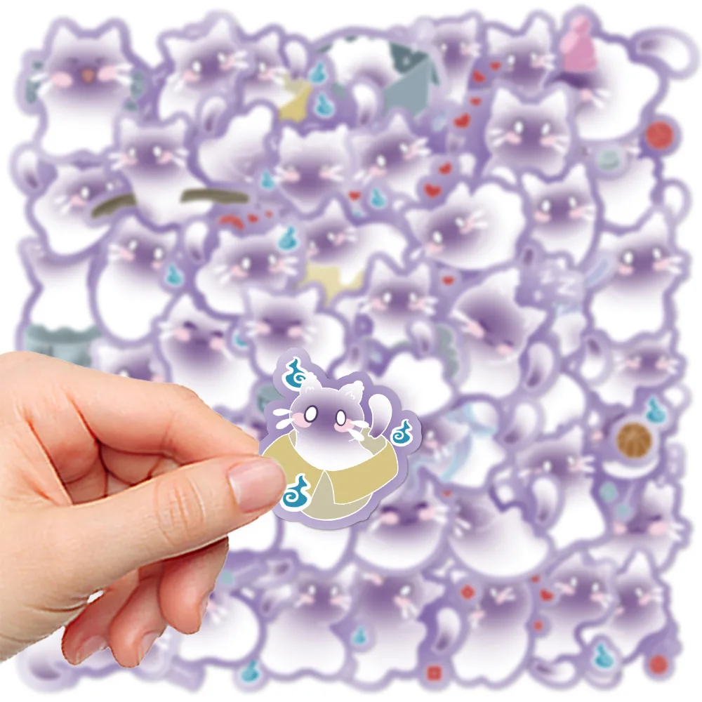 10/50 sztuk kreatywne naklejki z kotami Kawaii Cat Graffiti styl ducha zwierząt kreskówki naklejki Laptop telefon gitara naklejka rowerowa dla dzieci zabawki