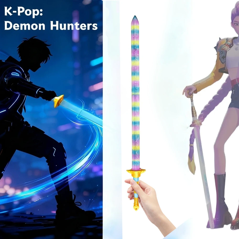 Kpop Demon Hunters Rumi, luces de Cosplay, espada, armas, accesorios de juego de rol para niña, grupo Idol, accesorios de disfraz de Carnaval de Halloween