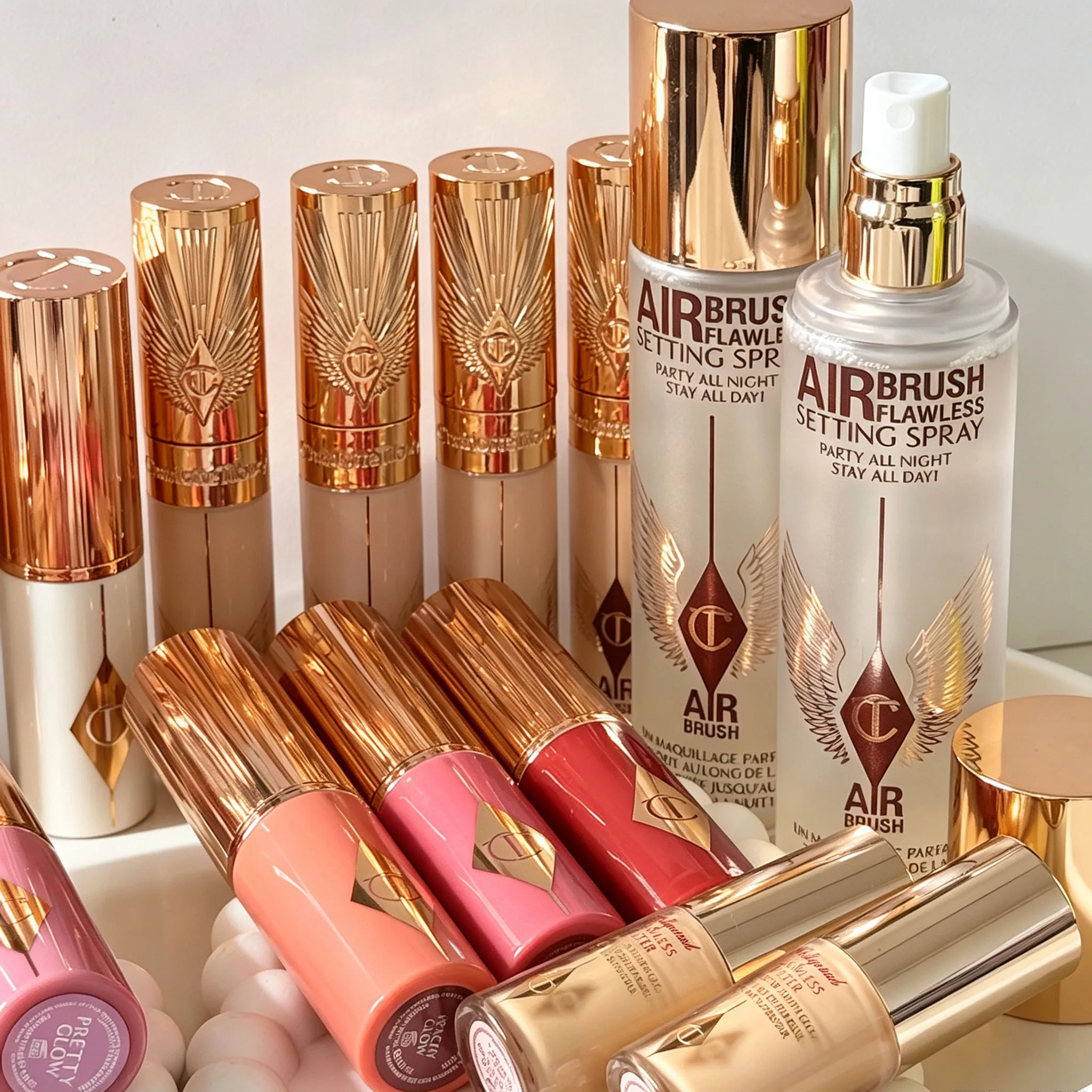 Charlotte Face Airbrush Flawless Makeup Waterproof Hydrating Tilbury Cheek To Blush Stick Powder 100ml Setting Spray Cosmetics