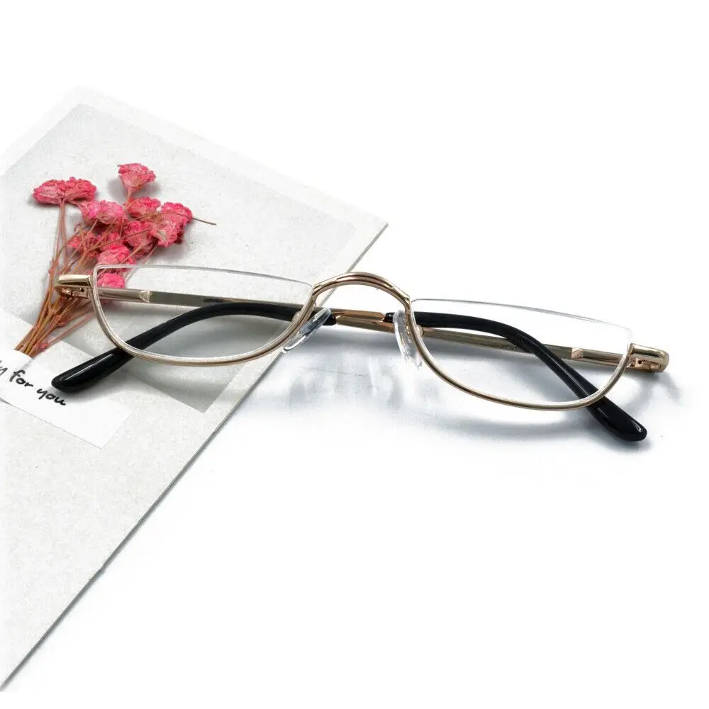 Occhiali Da Lettura Bifocali Rimless In Metallo - Uomo, Rettangolari, Gold/grigio, 1.0-4.0