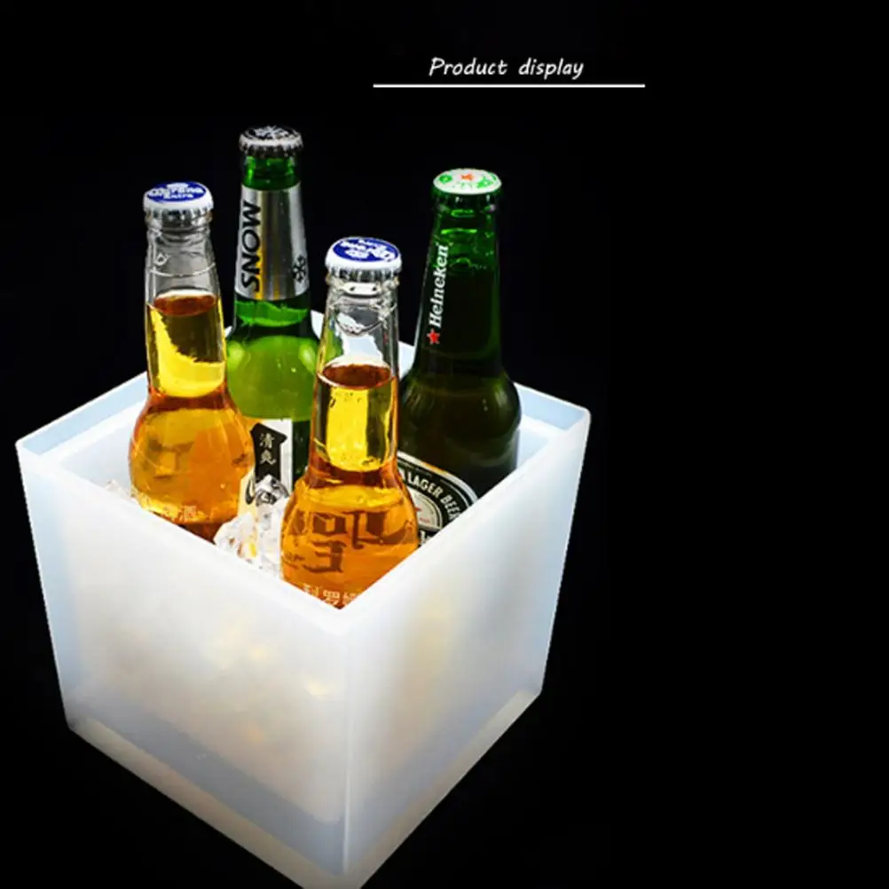 

3.5L LED Ice Bucket Double Layer Colorful Ice Bucket for Wine Beer Champagne Double Layer Ice Bucket Wine Ice Bucket