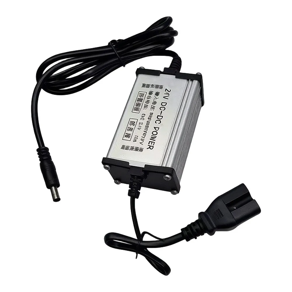 21V DC Power Converter Cable Rated for 10A Continuous Load with Input Range 36-72V and Robust Metal Plastic Build