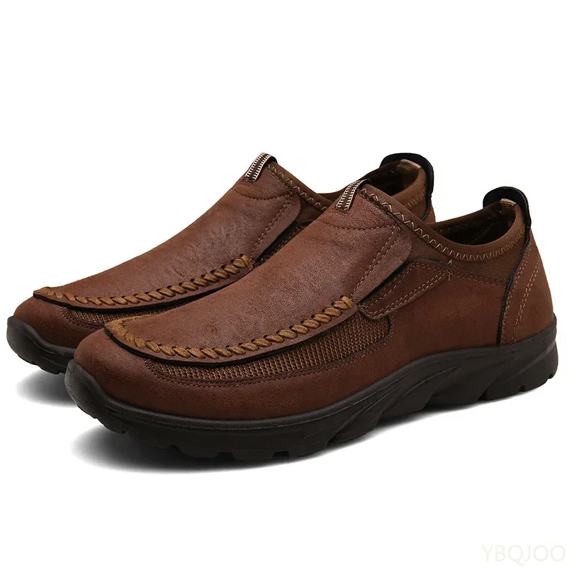 Mocasines informales para hombre, Zapatos antideslizantes, suaves, transpirables, Retro, a la moda