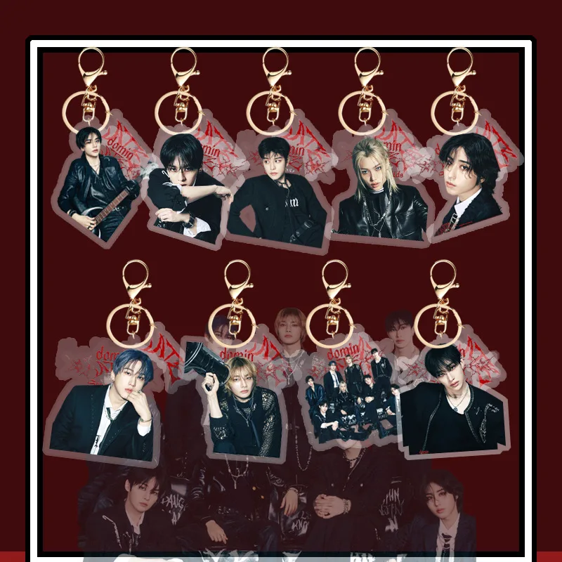 Popular Korean idol group acrylic keychain album ATE five-star pendant key Bang Chan Lee peripheral car chain bag accessories