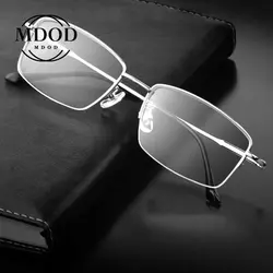 HD Reading Glasses Retro Glasses for Men Metal Square Frame Mens Presbyopic Glasses Anti-Scratch Eyeglasses +1.0 To +4.0 Gafas