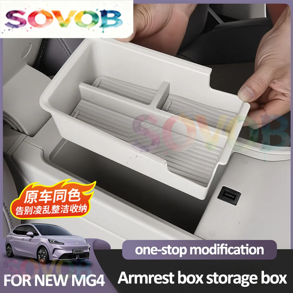 For MG 4 MG4 EV 2025 2026 Armrest Box Storage Box Interior Modification Accessories ABS Material Partition Storage