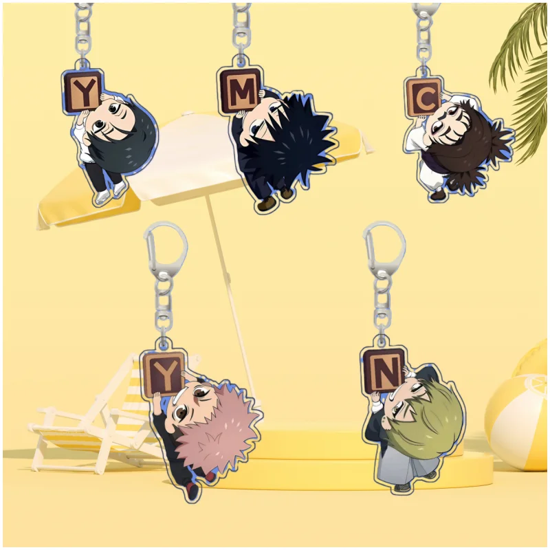 

Брелок из переработанного акрила для JJK: Юдзи Итадори, Мегуми Фушигуро, Шоко Иэирей. Брелок-подвеска для рюкзака, классический мультяшный подарок.