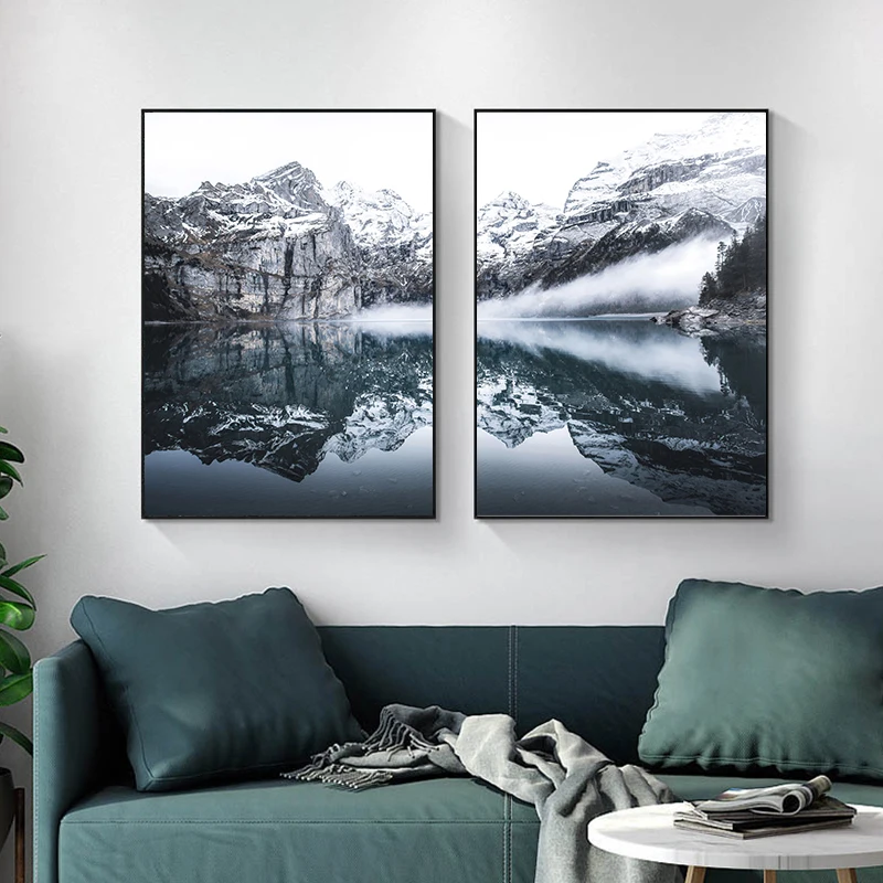 

2Pcs/Set Natural Landscape Art Wall Decorative Paintings, Canvas Posters, Pictures, Modern Living Room and Room Home Decoration