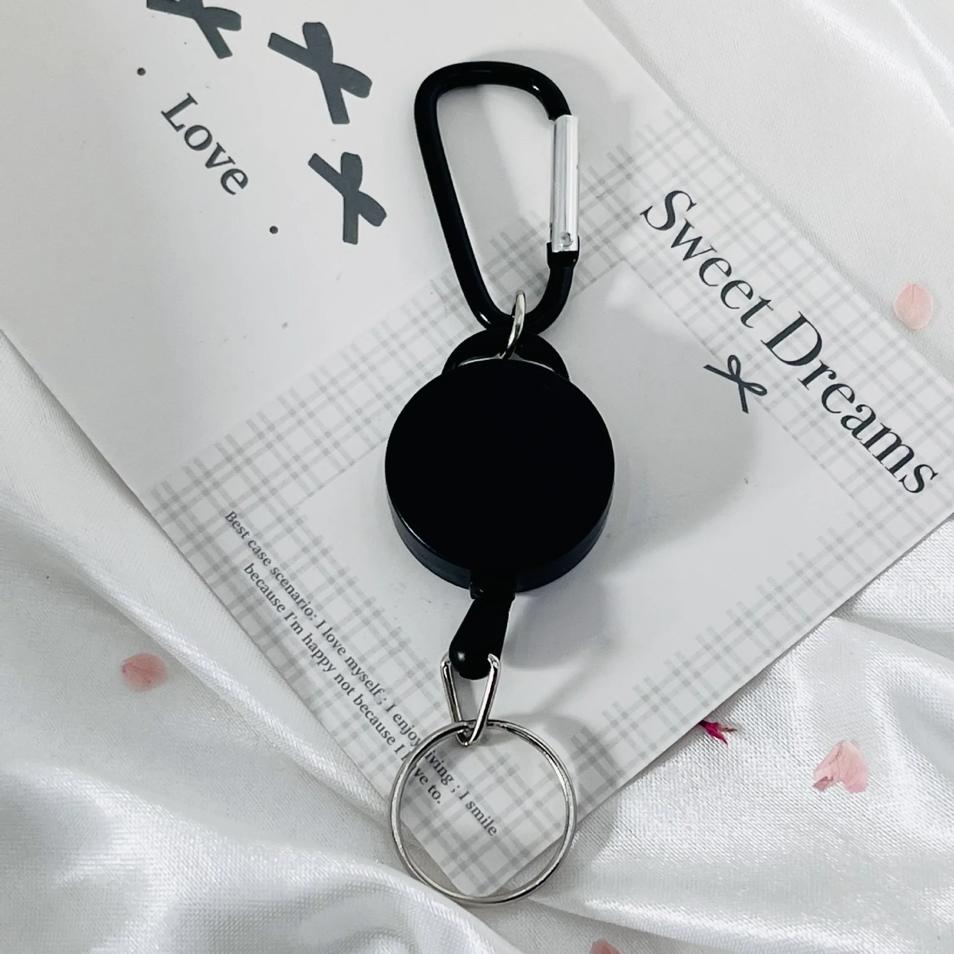 Personalisierter Kunststoff-Autoschlüsselanhänger, Motorrad-Schlüsselring, Taschen-Schlüsselanhänger, Gepäckanhänger, Outdoor, Schwarz Matt, Runde Form, Geschenk – Detail 6