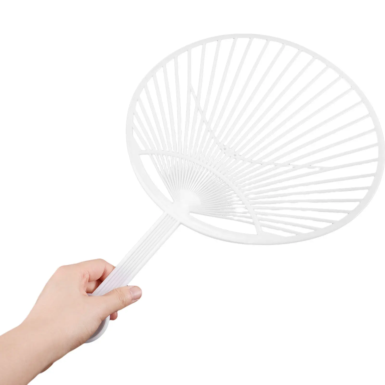 

12Pcs DIY Fan Frame Bulk Plastic Round Hand Fan Lightweight Weather Resistant Craft Frame for Wedding Fans Summer