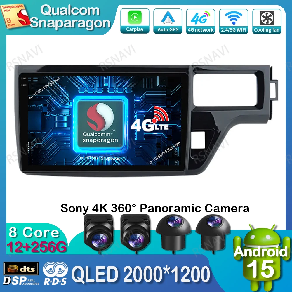 

Android 15 Car Radio For Honda Stepwgn 5 2015 - 2021 Autoradio Multimedia BT Qualcomm QLED Stereo 5G WIFI Head Unit DVD GPS DSP