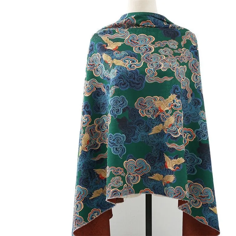 Tissu imprimé jacquard robuste pour cheongsam Hanfu et vêtements habillés de bon augure