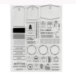 KLJUYP Labels Transparent clear stamp for DIY Scrapbooking/Card Making/Kids Christmas Fun Decoration Supplies