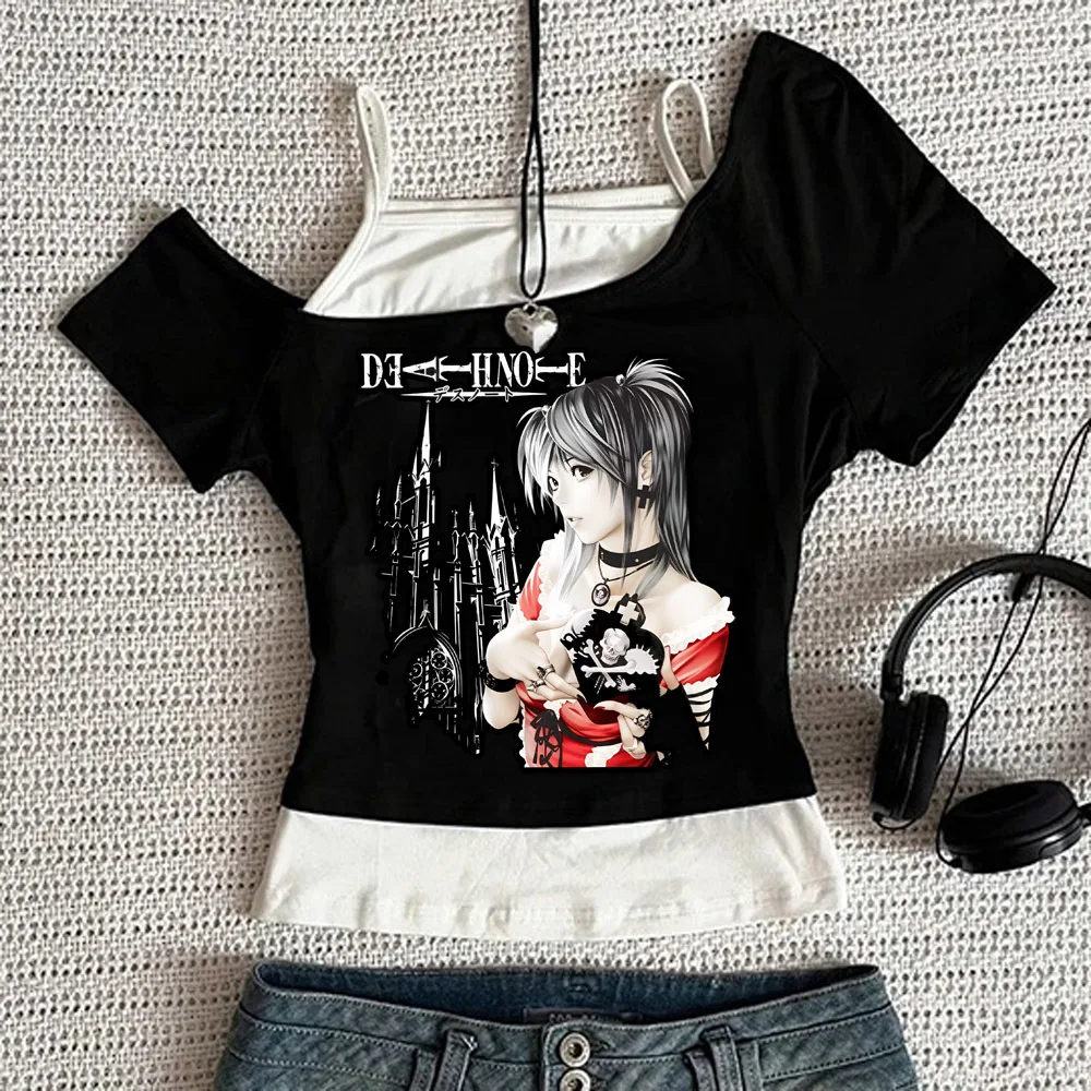 Death Note crop top teen alternative  japan kawaii gothic scene  shirt gothic anime manga gyaru kawaii