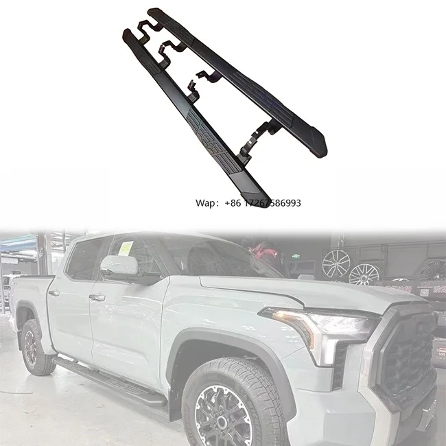 LUMA All Black Aluminum Alloy Sports Side Step Running Board 2PCS for 2007-2025 Tundra with Easy Screw Fixing