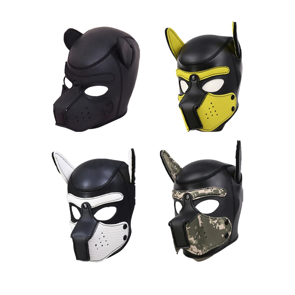 Realistic Animal Latex Full Head Mask Premium Lightweight And Portable Realistic Appearance Black M