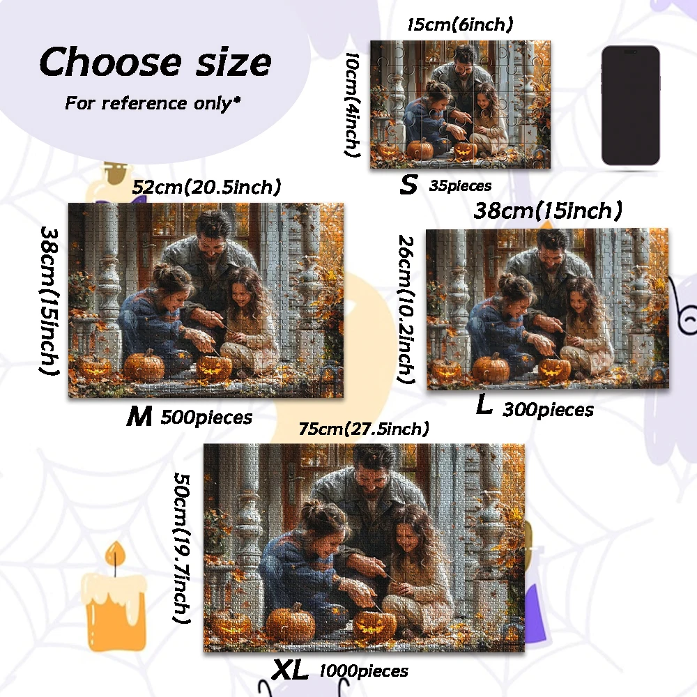 35/150/300/500/1000pcs cool family Custom Photo Customized Picture Personalised Decompression Puzzles Mosaic Love Gift
