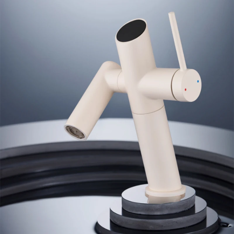 

Black Single Handle Single Hole Sink Faucet 360° Rotation Sink Faucet Hot Cold Mixer Water Tap Deck Mount