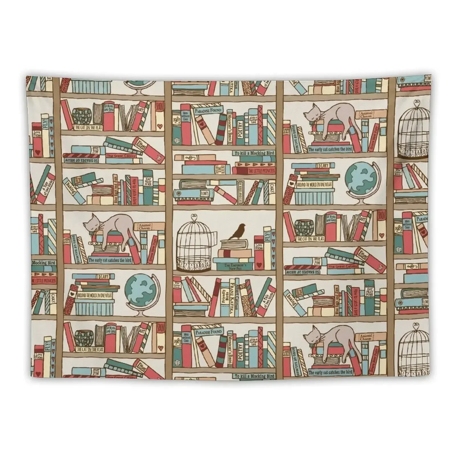 Bookshelf No.2 Tapestry Carpet On The Wall Home Decorations Tapestry