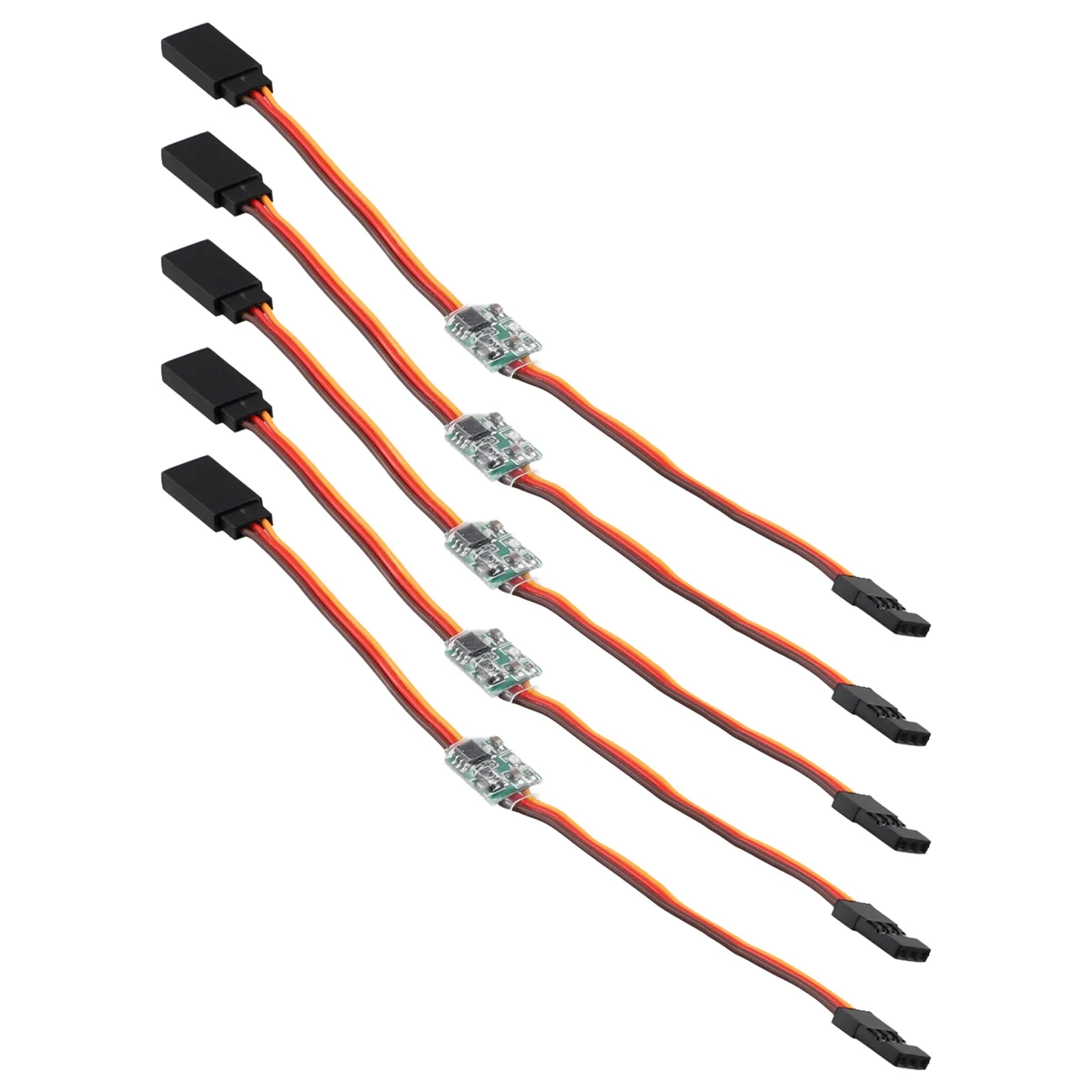 Best 5PCS Universal 3.6V-24V 5A Servo Signal Reverser for Rc Servo for JR Aeroplane V-Tail RC Accessories