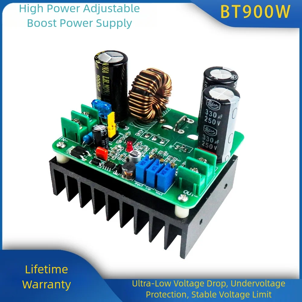 

1pc DC Boost Converter High Power 12V To 130V Adjustable Voltage And Current Power Supply Module For Electronic Device Charging