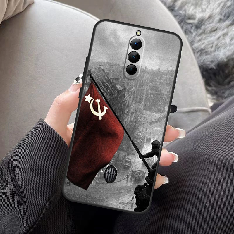 الاتحاد السوفياتي الاتحاد السوفياتي CCCP العلم الحال بالنسبة ZTE النوبة الأحمر ماجيك 11 10 9 8 8S 9S 10S Pro Plus 5G 6R 6 7 6S 7S Pro 10 غطاء الهواء