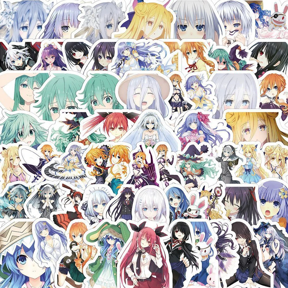 10/30/60pcs Date A Live Tokisaki Kurumi Tobiichi Origami Kotori Itsuka Himekawa Yoshino Yatogami Tohka Hoshimiya Mukuro Stickers