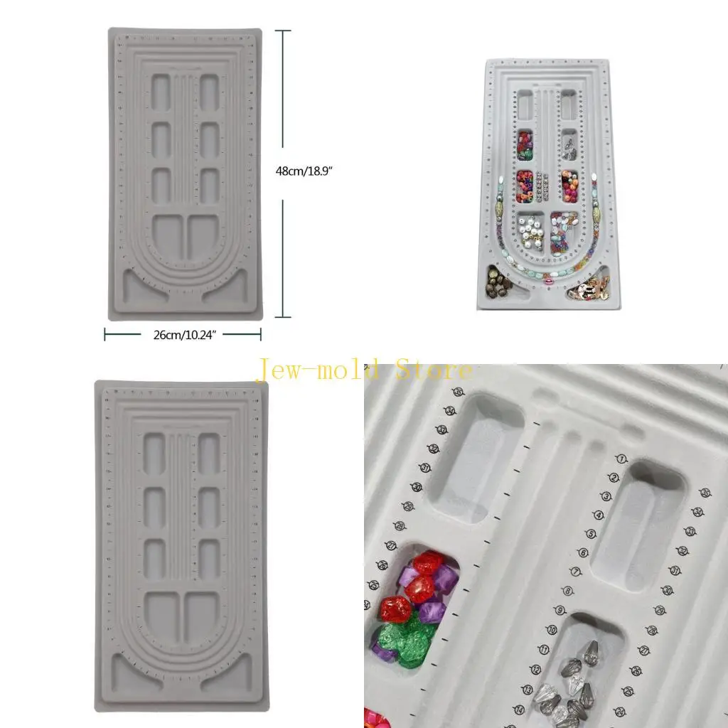 

C71B Bead Design Board Jewelry Bead Measuring Board Organiser Tray Necessary Tool for Professional to String Beads