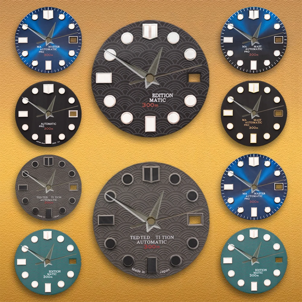 

SEI S Logo 28.5mm Diving Scale Dial NH35/NH36/4R/7S Movement Green Luminous Watches for men Watch Modification Accessories