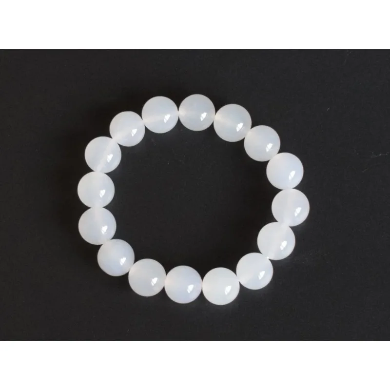 Natural Chakra White Agate Carved Crystal Healing Beads Stretch Semi-precious Stones Beaded Bracelets