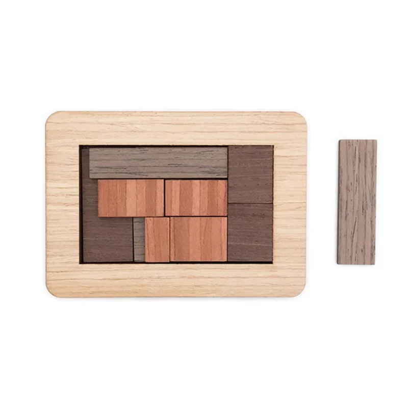 Parcel Post Wooden Puzzle 18Pcs Box Filling Brain Teaser 3D Logic Game for Adults Difficult Packing Puzzle