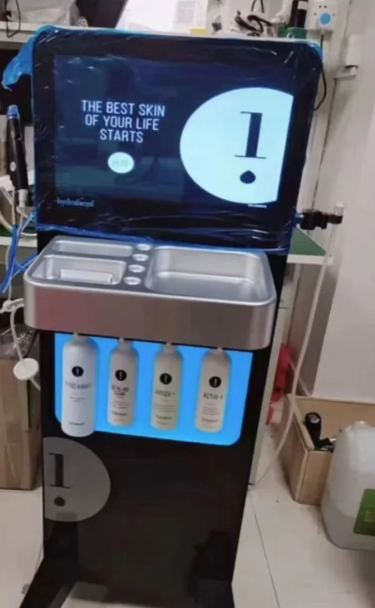 البيع الأصلي H2O2 التنظيف العميق أكوا قشر الوجه للبيو مايكرو الأكسجين الوجه شد الوجه الماس Dermo Brassion