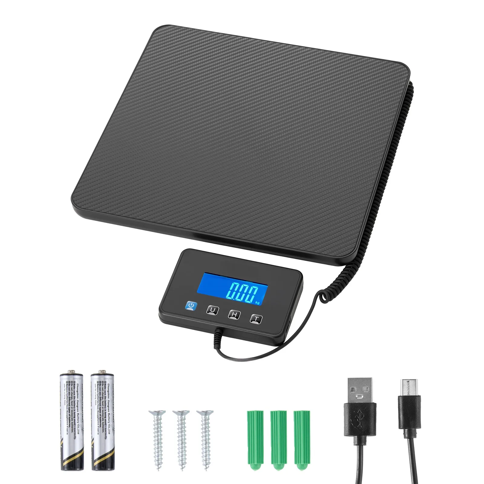 Báscula Postal Digital SucceBuy de 440 LBS, Báscula Comercial de Doble Precisión de 0.35oz/3.5oz con Función de Retención/Tara para Paquetes