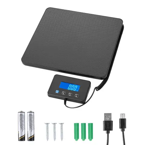 SucceBuy 440LBS Digital Postal Scale 0.35oz/3.5oz Dual Accuracy Commercial Weight Scale with Hold/Tare Function for Package