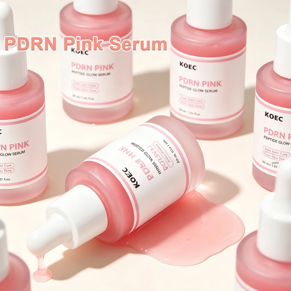 30ml Salmon PDRN Collagen Peptide Facial Ampoule Serum Kit 0.25mm Microneedle Skin Booster Serum Wrinkle Improve Skin Elasticity