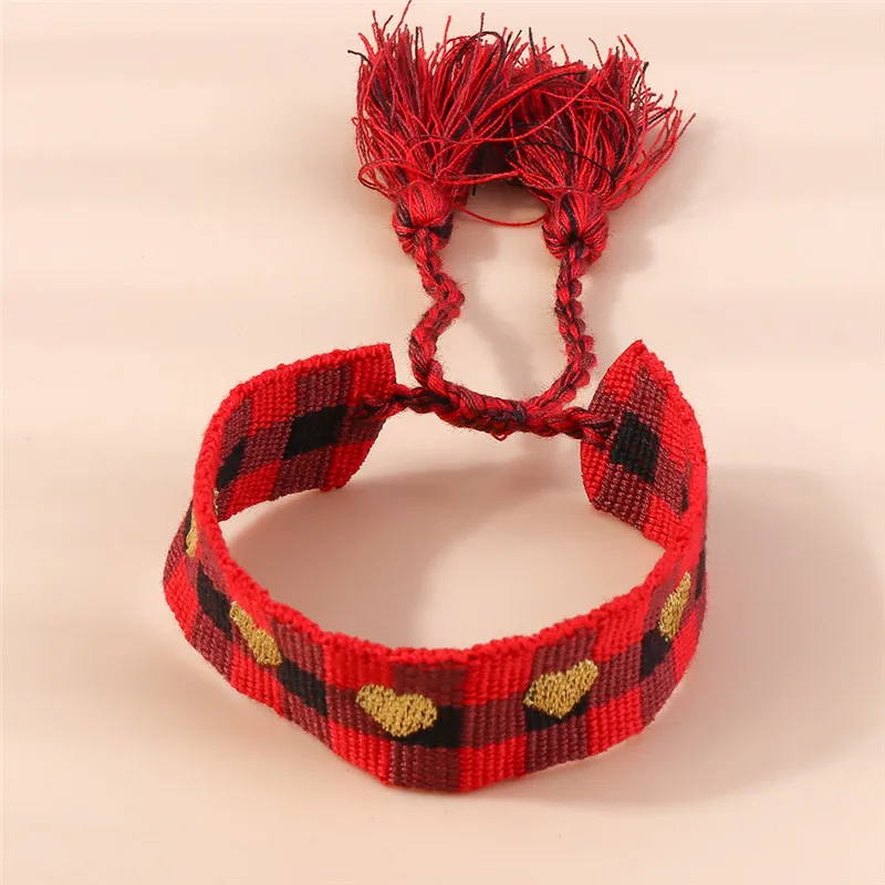 Aihua Boho bunte gewebte Seils chnur Armband handgemachte schicke Gurt Freundschaft Armbänder für Frauen Glück Schmuck Geschenk – Detail 4