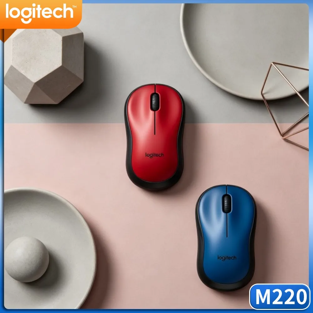 Logitech M220 Silent Wireless Mouse Compact Size Plug‑And‑Play For Windows Macos Laptop Desktop Home Office PC Mac Usage