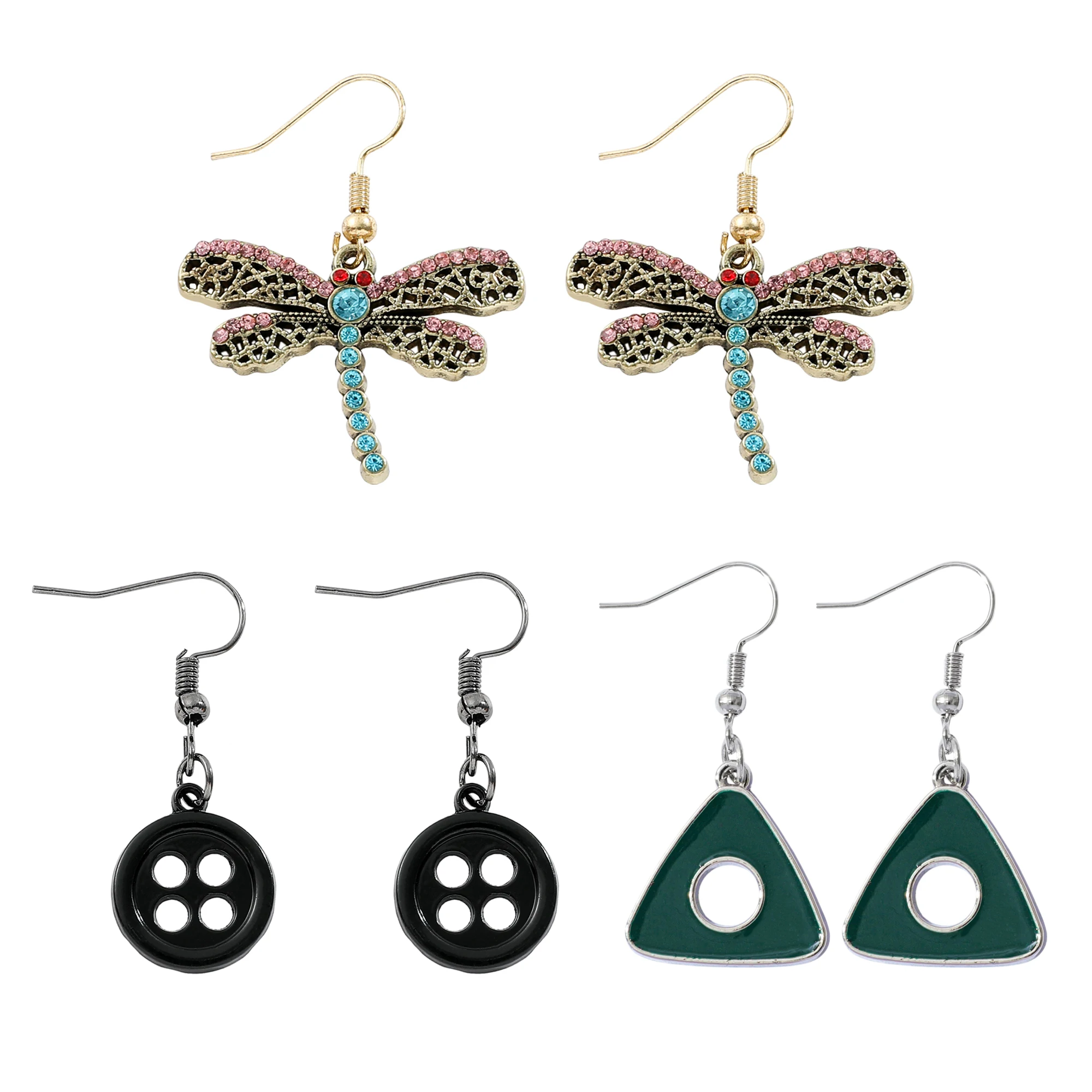 the Secret Door dragonfly Adder Stone Cosplay Minimalist Irregular Petal Earrings for Women Unique Party Jewelry Accessory
