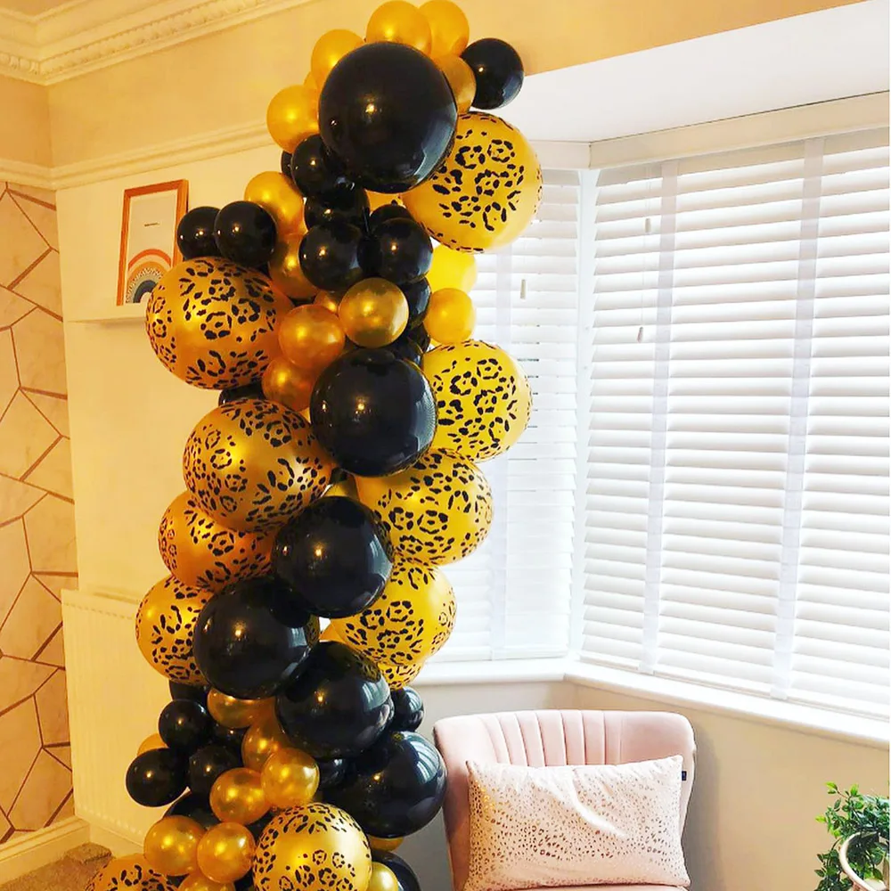 30pcs Leopard Spots Latex Balloons Leopard Print Spotted Balloons for Zoo Animal Party Jungle Kid Baby Birthday Party Decoration