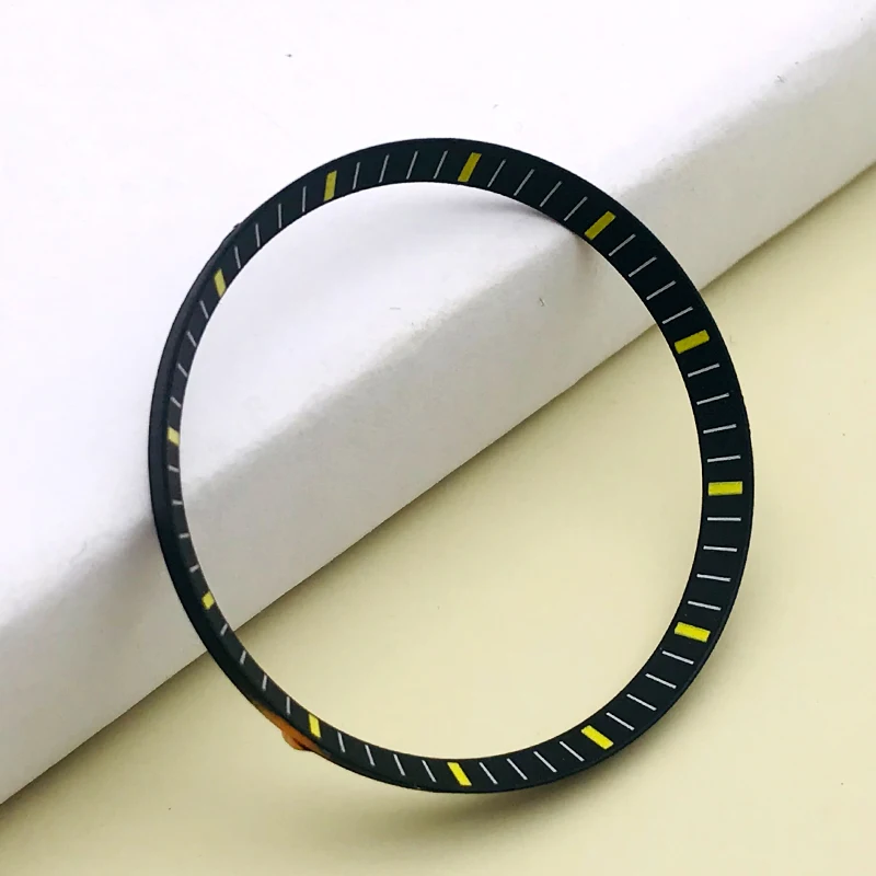 30.5mm SKX007 Chapter Ring Fit For SKX007 SKX009 SRPD Watch Case Black White Blue Watch Inner Ring Case Plastics Chapter Ring