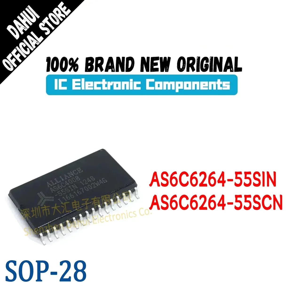 

AS6C6264-55SIN AS6C6264-55 AS6C6264 AS6C AS6 AS IC Chip SOP28 In Stock 100% New Originl