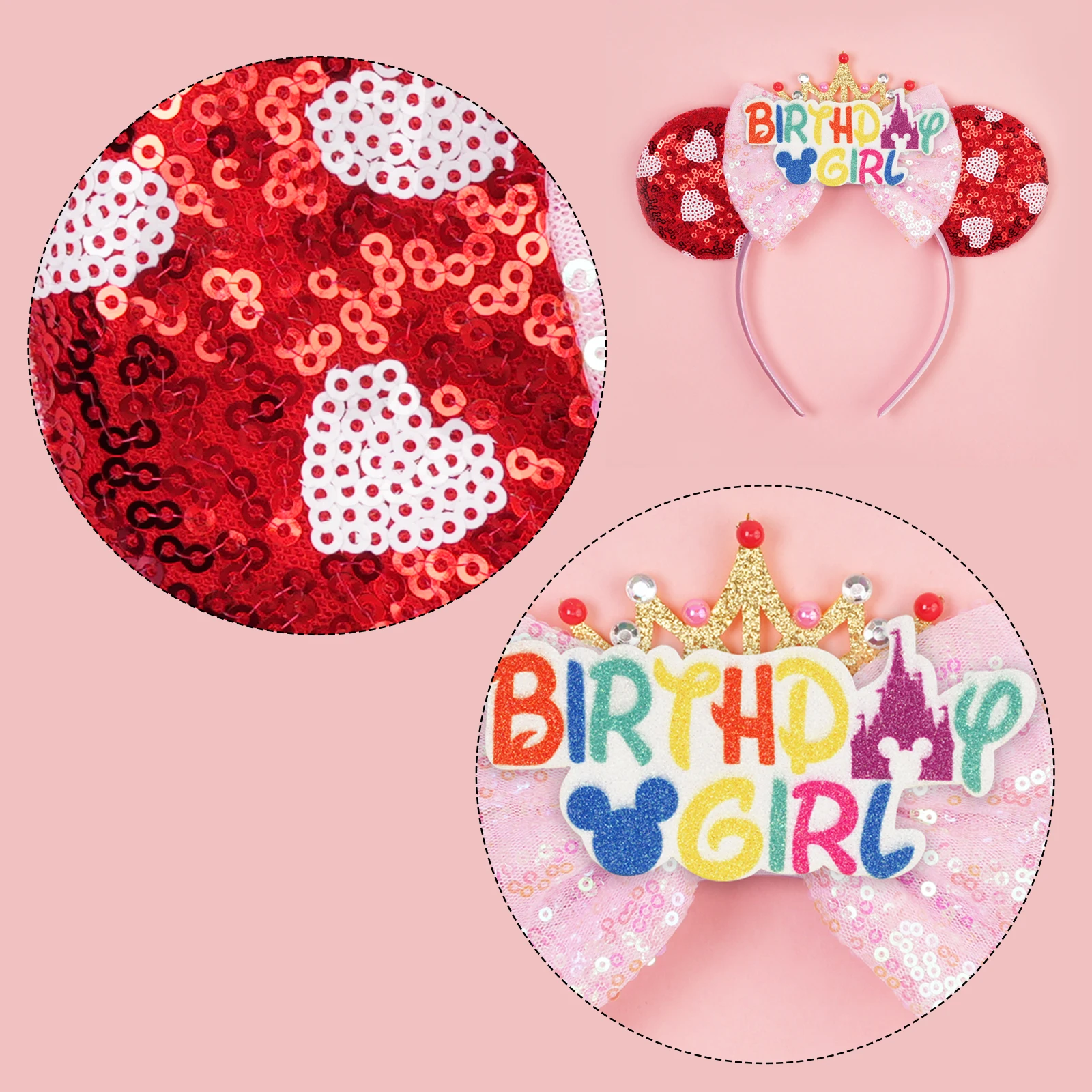 Classic Headband Mouse Shaped Mouse Ear Women Hairband for Party Festival Wear Exquisite Girls Hair Accessories image 4