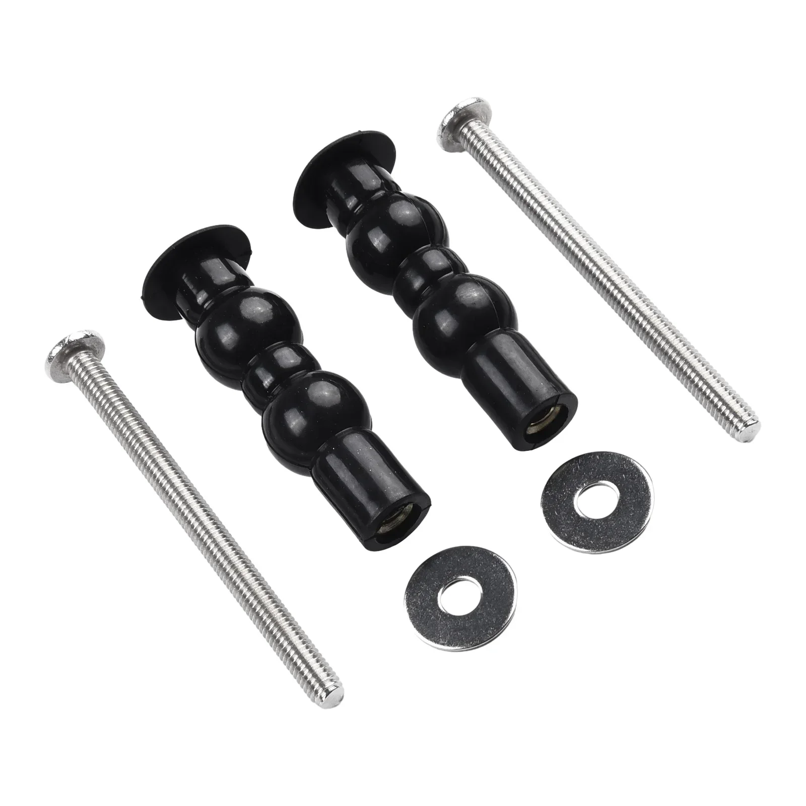 

Toilet Hinge Screw Set 2 Pack Expanding Rubber Bolt Top Nuts Compatible Effective Replacement For Old Broken Hinges