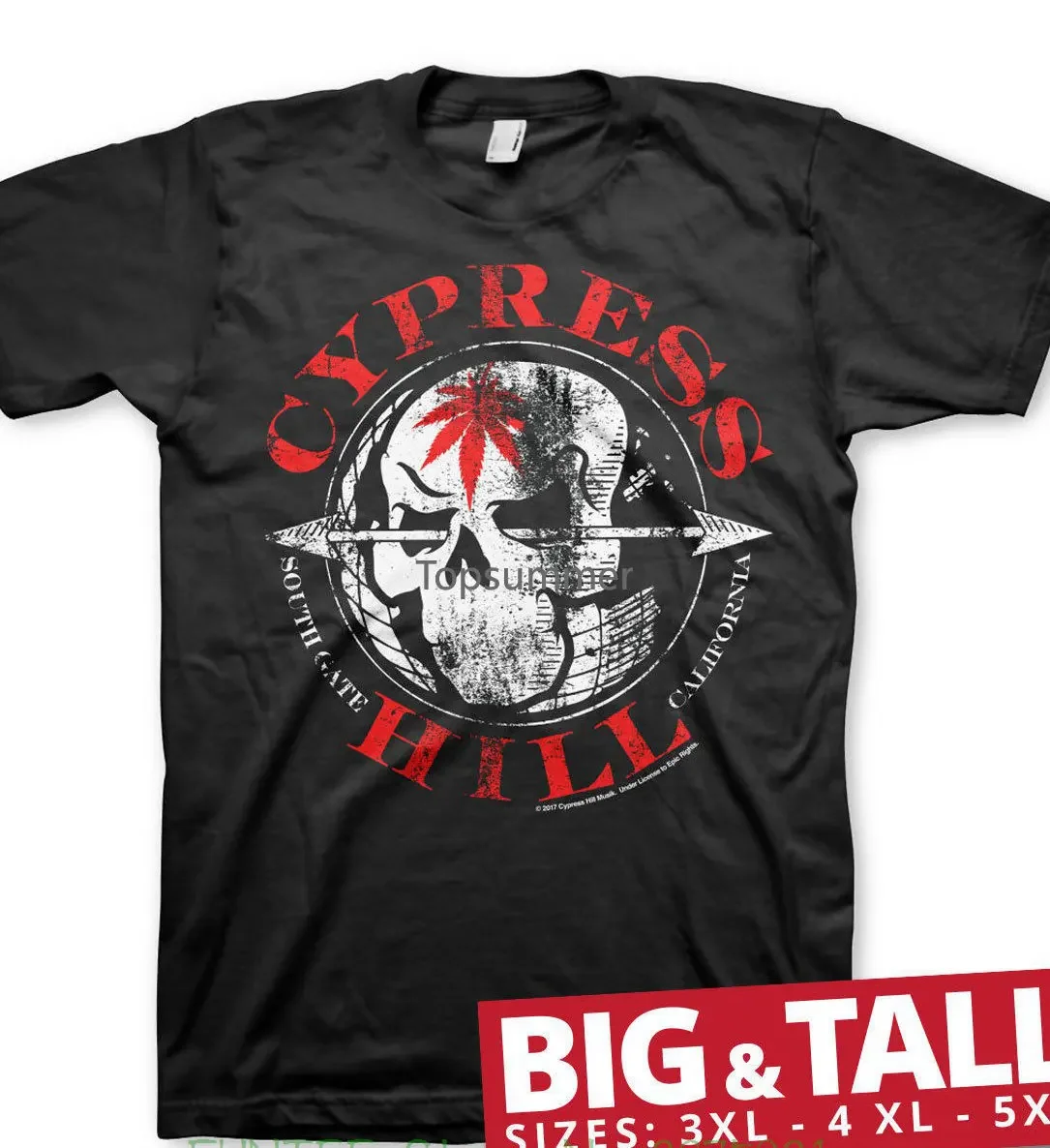New Man Design T-Shirt Print Officially Licensed Cypress Hill South Gate California 3Xl 4Xl 5Xl Mens T-Shirt