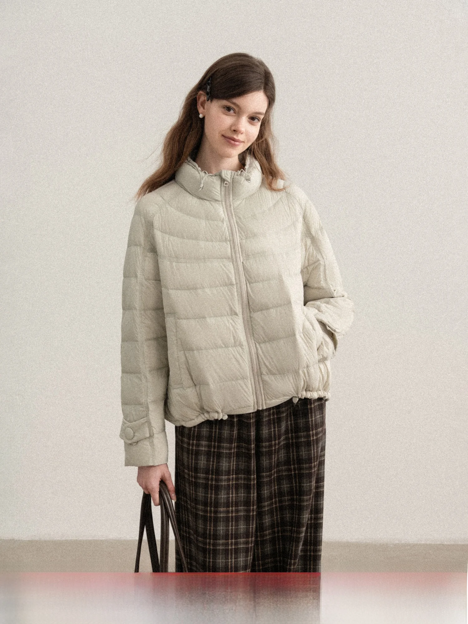 

Женская свободная пуховая куртка Canton S, белая, с воротником-стойкой, утепленная, для повседневной носки, зимняя верхняя одежда