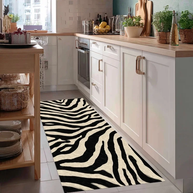 Dark Teal Wave Two Koi Fish Chinese Frame Felt Runner Rug Non Slip Waterproof Long Hallway Mat