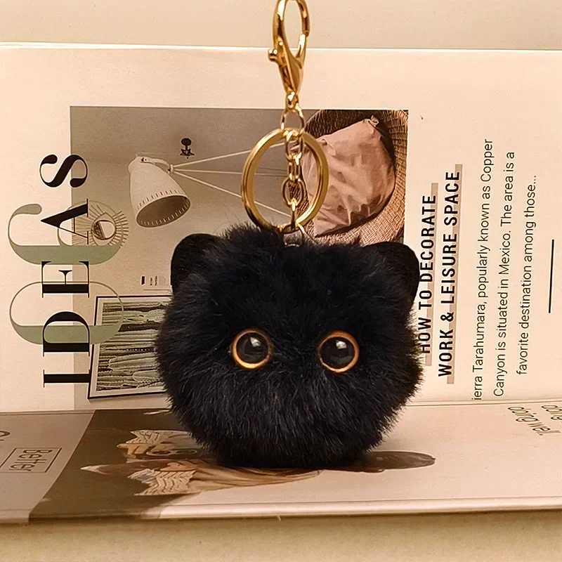 Kawaii Plush Cat Keychain Cartoon Doll Toy Pendant Keyring For Women Girls Bag Ornament Car Key Chain Children Gifts Accessories