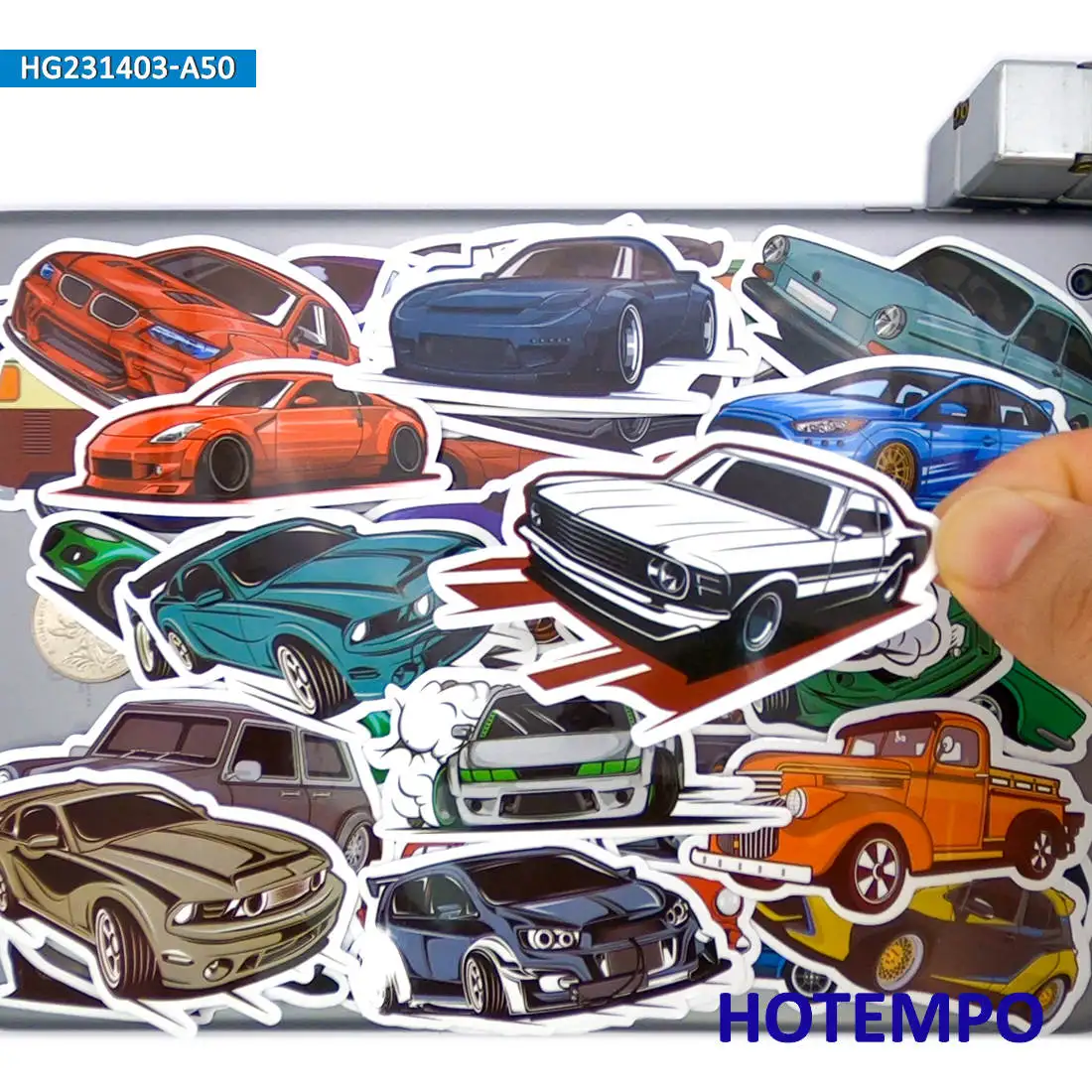 20/30/50Pieces Fashion Car Style Mixed Vehicle Funny Stickers for Kids Scrapbook Stationery Guitar Luggage Phone Laptop Sticker